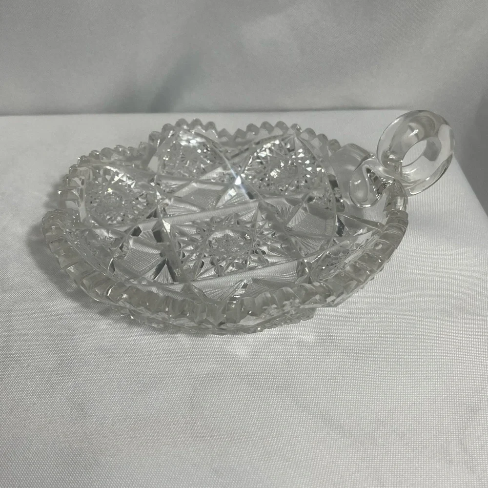 Antique American Brilliant Period Cut
Crystal Glass Sugar & Creamer Set
W/Dish - Picture 5 of 14